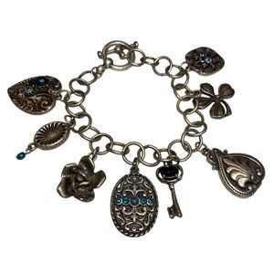 Silver Tone Charm Bracelet